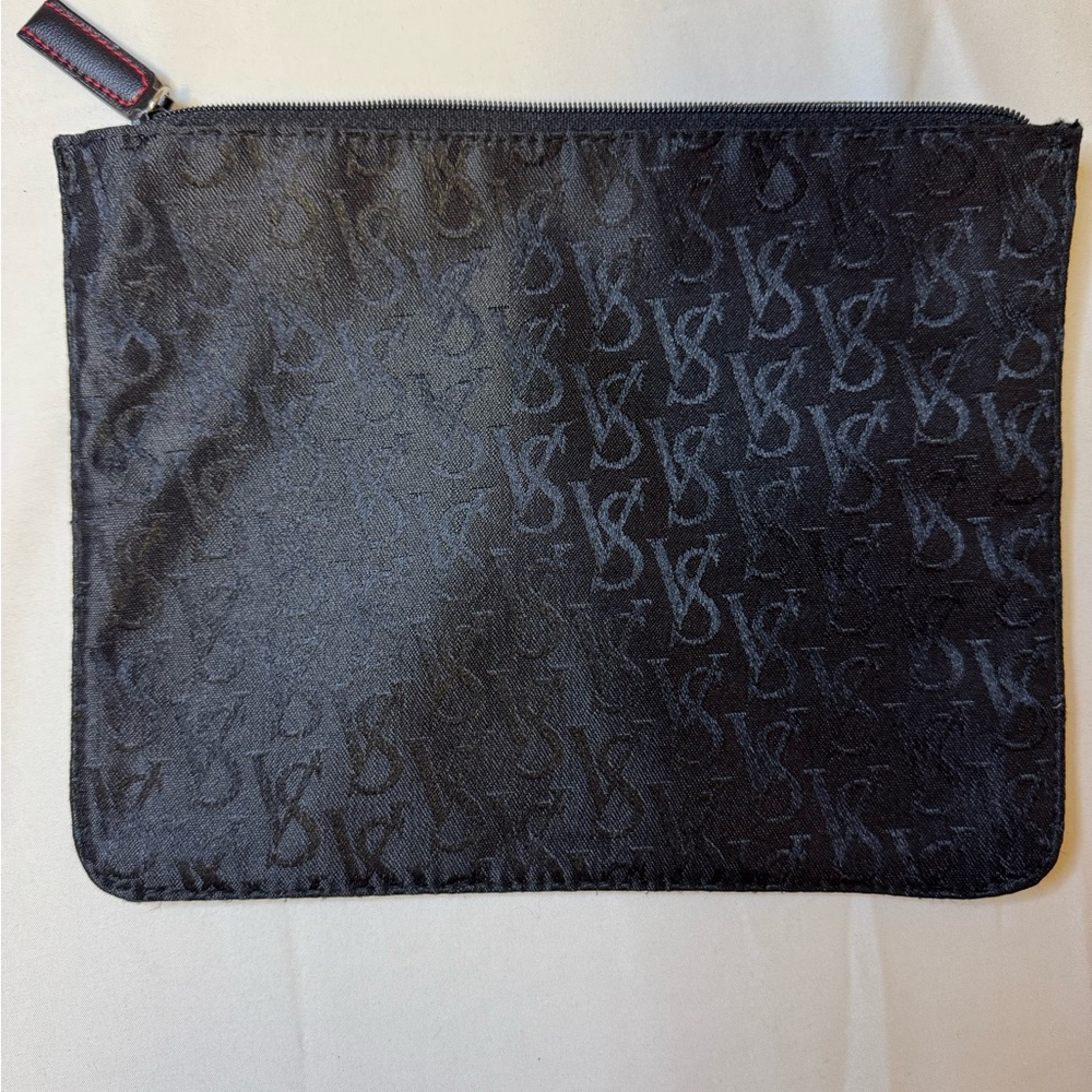 Victoria's‎ Secret Black Cosmetic Bag with Embossed Design